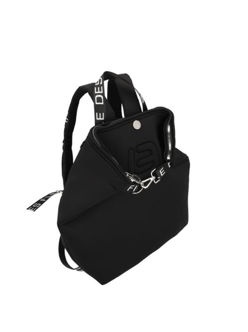 Ambre Tekno Fabric Backpack Black LA FILLE DE FLEURS | AMBRETF\17.416